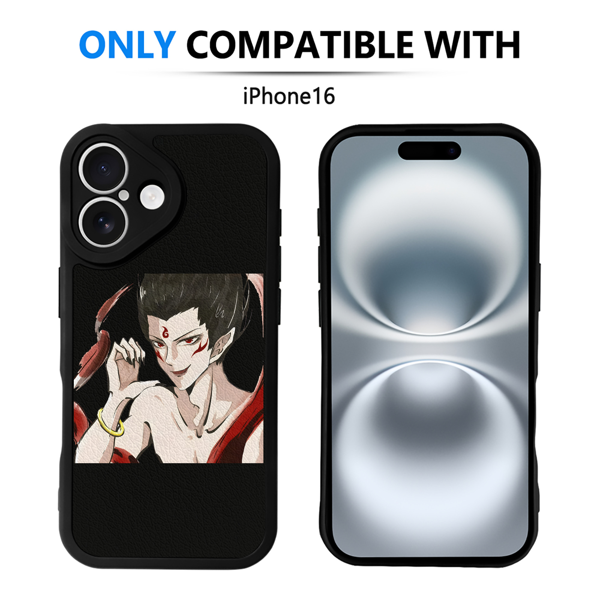 （画像用） Ne Zha 2 ナタ 魔童の大暴れ 【iPhone 16シリーズ対応】シリコンスマホケース（レザー調） 材質：シリコン